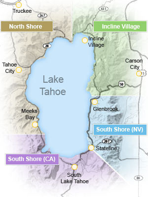map south lake tahoe Lake Tahoe Area Maps Detailed Lake Tahoe Area Map By Region map south lake tahoe